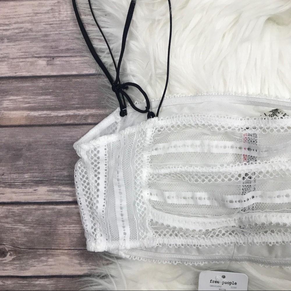 ❤️Free People Karina Mesh Bralette White G1544 - Picture 6 of 8
